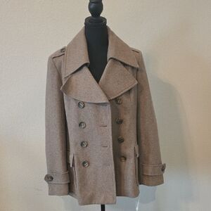 New York & Company Brown Pea Coat